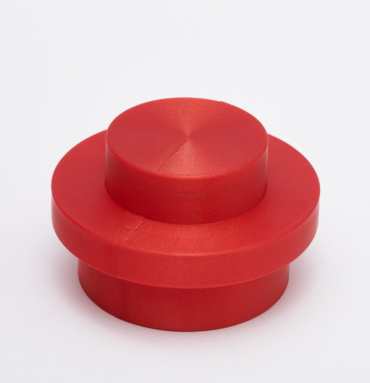 Limited Edition Colors: Translucent 1x1 Round Plate (10x): color red glitter
