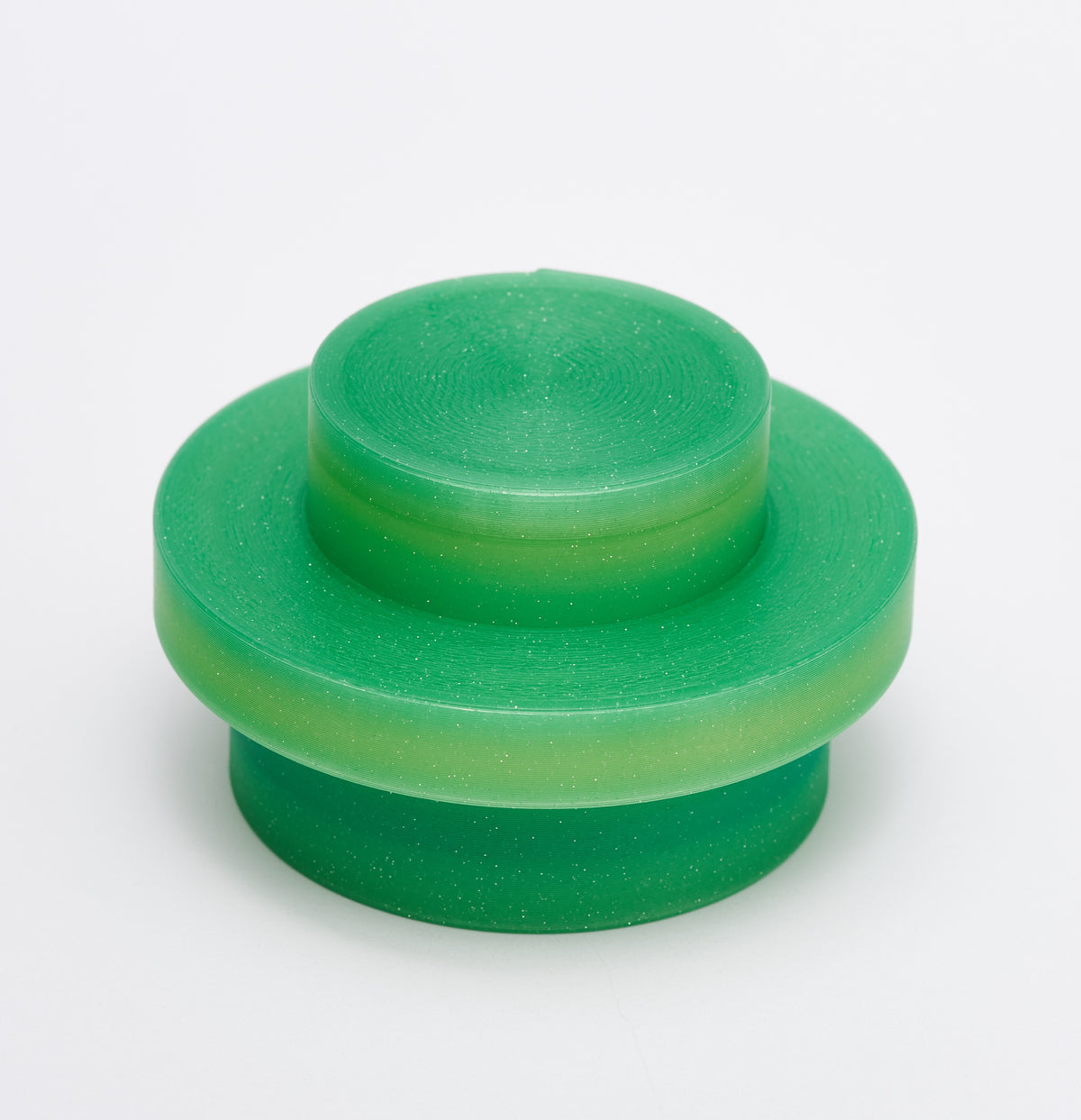 Limited Edition Colors: Translucent 1x1 Round Plate (10x): color metallic green